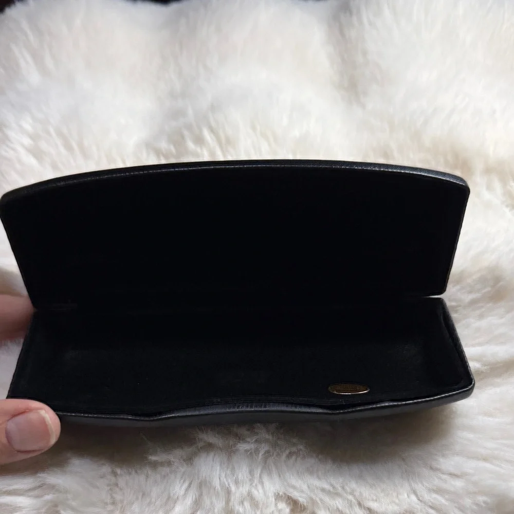 Bebe Black Eyeglass Sunglass Hard Case Gold Logo‎